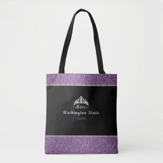 Douane Kroon Aangepaste Titel Tote Bag (Voorkant)