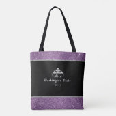 Douane Kroon Aangepaste Titel Tote Bag (Achterkant)