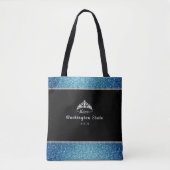 Douane Kroon Aangepaste Titel Tote Bag (Voorkant)