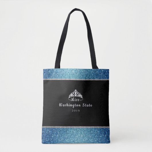 Douane Kroon Aangepaste Titel Tote Bag (Voorkant)