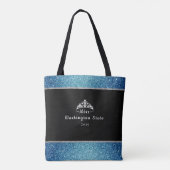 Douane Kroon Aangepaste Titel Tote Bag (Achterkant)