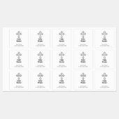 Douane-kruis Heilige Water Labels (Vel)