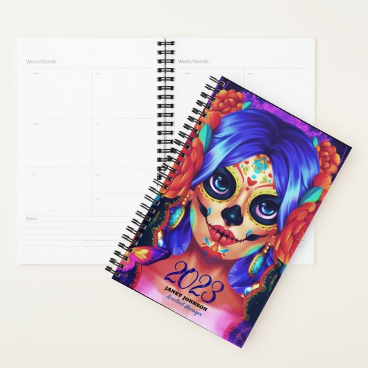 Douane LA CATRINA SUGAR SKULL 2023 wekelijks Maand Planner (Display)