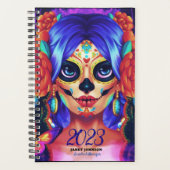 Douane LA CATRINA SUGAR SKULL 2023 wekelijks Maand Planner (Voorkant)