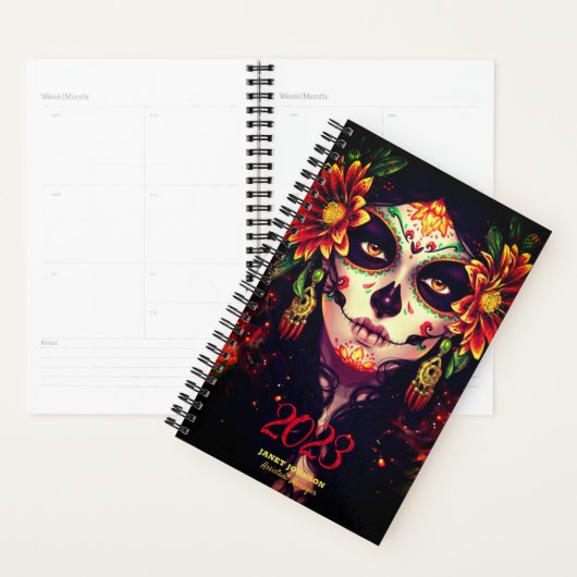 Douane LA CATRINA SUGAR SKULL 202 wekelijks Maande Planner (Display)
