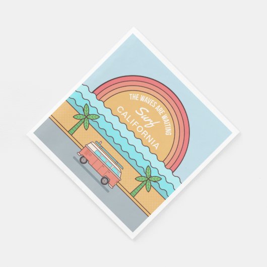 Douane-locatie Surfer papieren servetten (Hoek)