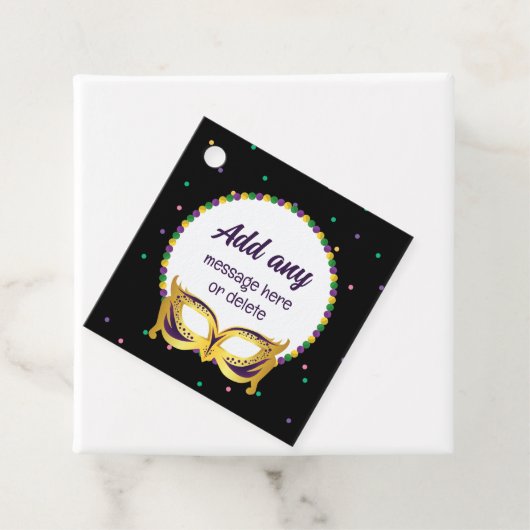 DOUANE Mardi Gras Theme Fun Festive Bads Bedankjes Labels (In situ)