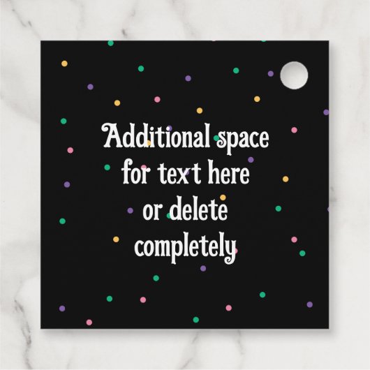 DOUANE Mardi Gras Theme Fun Festive Bads Bedankjes Labels (Achterkant)