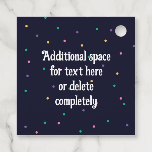 DOUANE Mardi Gras Theme Fun Festive Bads Bedankjes Labels (Achterkant)