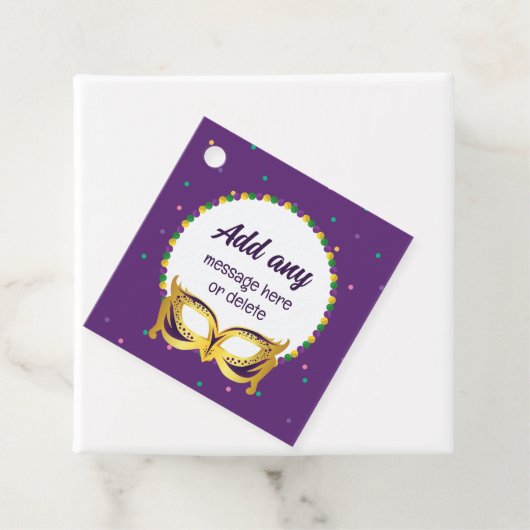DOUANE Mardi Gras Theme Fun Festive Bads Bedankjes Labels (In situ)
