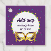 DOUANE Mardi Gras Theme Fun Festive Bads Bedankjes Labels (Voorkant)