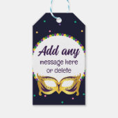DOUANE Mardi Gras Theme Fun Festive Bads Cadeaulabel (Voorkant)