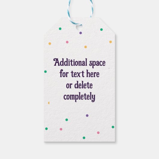 DOUANE Mardi Gras Theme Fun Festive Bads Cadeaulabel (Achterkant)