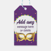 DOUANE Mardi Gras Theme Fun Festive Bads Cadeaulabel (Voorkant)