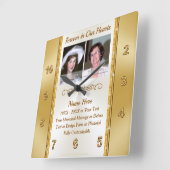 Douane Memorial Clock for Loss of Grandmoeder Vierkante Klok (Hoek)