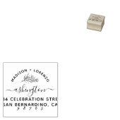 Douane Moderne Botanische Namen & Terugkeeradres Rubberstempel (Gestempeld)
