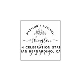 Douane Moderne Botanische Namen & Terugkeeradres Rubberstempel