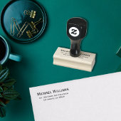 Douane Moderne Eenvoudige Naam Terugkeeradres Bedr Rubberstempel