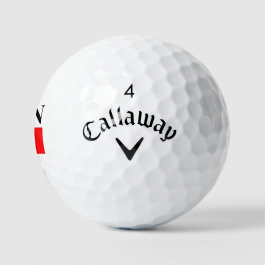 Douane-monogram Canadese vlag Callaway superson Golfballen (Logo)