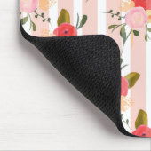 Douane Mousepad van de Krijtstrepen van de Pioenen Muismat (Hoek)