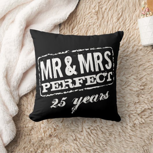 Douane Mr. en Mrs. koppels jubileum gooien kussen (Deken)