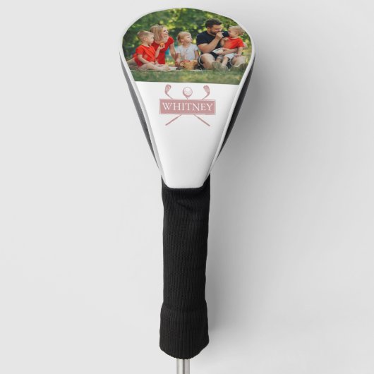 Douane Naam Clubs En Bal Dusty Rose Foto Golfheadcover (Voorkant)