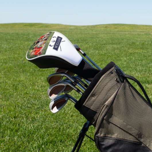 Douane Naam Clubs En Bal Navy Blauwe Foto Golfheadcover (Insitu)