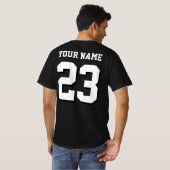 Douane Naam en Nummer Jersey Sporten T-shirt (Achterkant volledig)