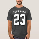 Douane Naam en Nummer Jersey Sporten T-shirt (Voorkant)