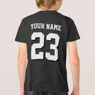 Douane Naam en Nummer Jersey Sporten Tri-Blend Shirt
