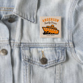 Douane - Naam Familie Cruise Vacking Vierkante Button 5,1 Cm (In situ)