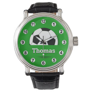 Douane Name Voetbal watch, football fan/sport Horloge
