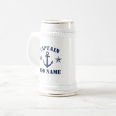 Douane-nautische-biescadeau voor bootkapitein bierpul (Voorkant links)