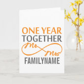 Douane-nr. en mevrouw 1e Jubileum Kaart (Gele Bloem)