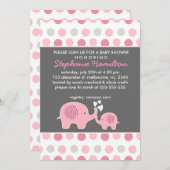 Douane olifantenpoka stipt babymeisje douche kaart (Voorkant / Achterkant)