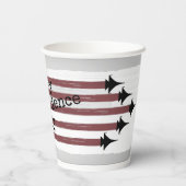 douane Onafhankelijkheidsdag vliegtuig vlag docume Papieren Bekers (Achterkant)