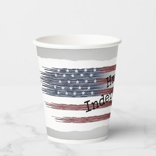 douane Onafhankelijkheidsdag vliegtuig vlag docume Papieren Bekers (Voorkant)