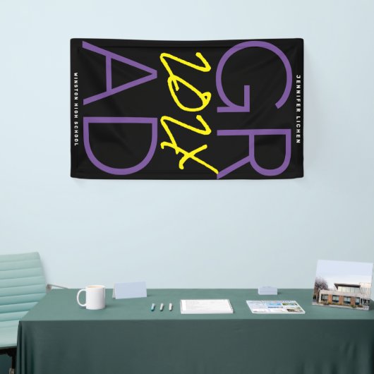 DOUANE | Paars zwart wit | COLLEGE Spandoek (Beurs)