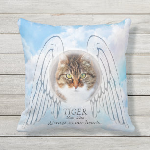 Douane Pet Memorial met Angel Wings Buitenkussen