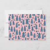 DOUANE PHOTOS Retro Pine Trees kerstkaart (Achterkant)