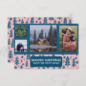 DOUANE PHOTOS Retro Pine Trees kerstkaart (Voorkant / Achterkant)