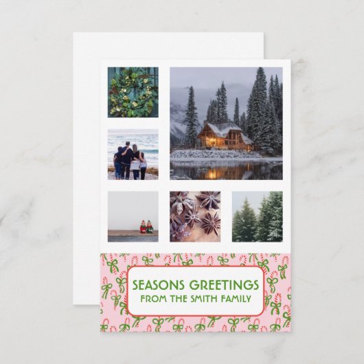 DOUANE PHOTOS Sweet Candy Candes kerstkaarten (Voorkant / Achterkant)