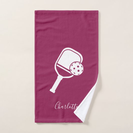 Douane Pickleball Spelers Swag Script Elke Kleur Handdoek (Handdoek)