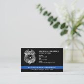 Douane Politie Afdeling Dunne Blauwe Lijn Logo Visitekaartje (Staand voorkant)