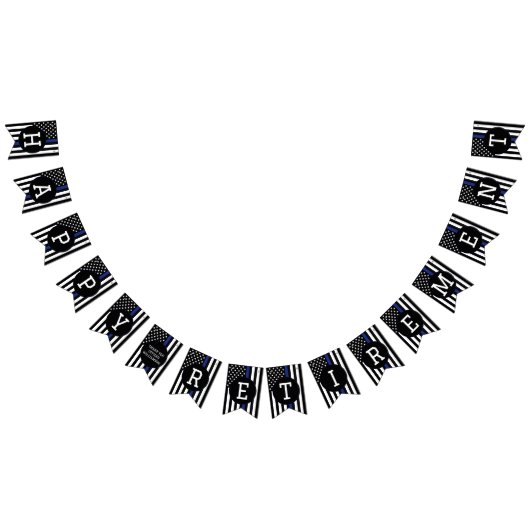 Douane-politieagent met blauwe lijn pensioen vlaggetjes (Alle)