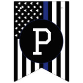 Douane-politieagent met blauwe lijn pensioen vlaggetjes (Derde vlag)