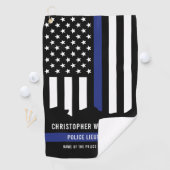 Douane-politieagent met blauwe lijnvlag golfhanddoek (Insitu)