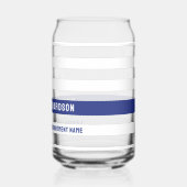 Douane-politieagent met politie-afdeling blauwe li blikvorm glas (Achterkant)