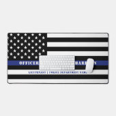 Douane-politieagent met politie-afdeling blauwe li bureaumat (Keyboard & Muis)