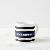 Douane-politieagent met politie-afdeling blauwe li espresso kop (Voorkant rechts)